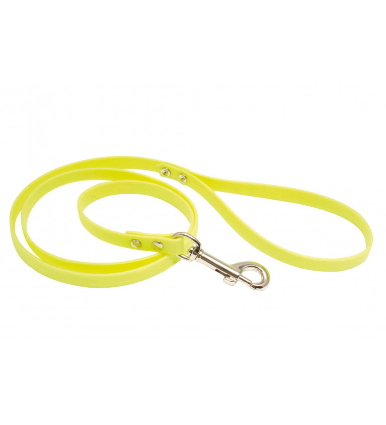 Laisse 1,20 m Biothane jaune fluo pour chien - Country 