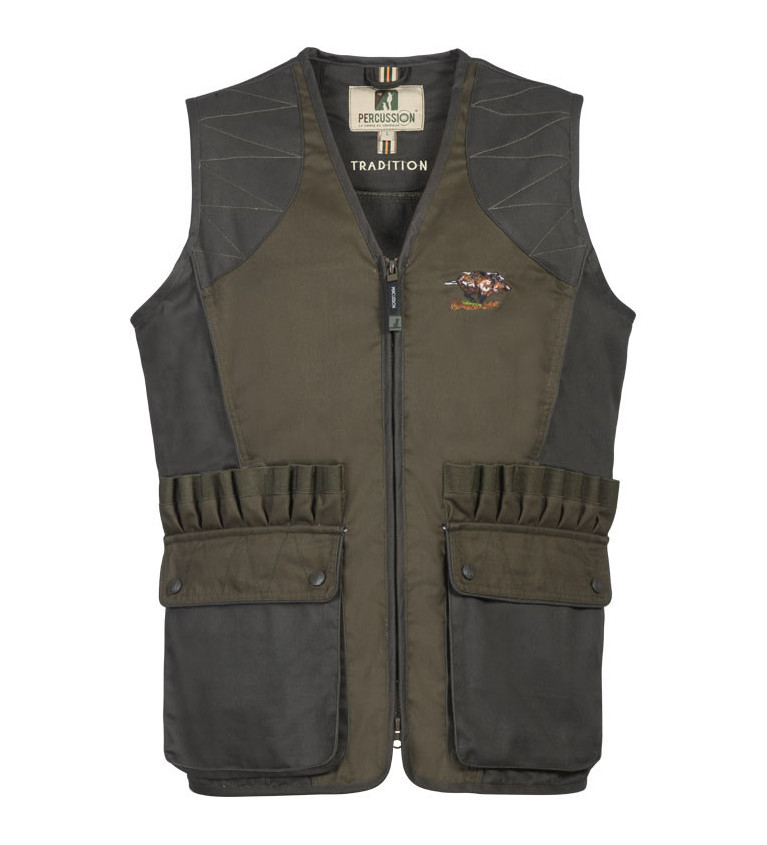 Gilet chasse tradition brode