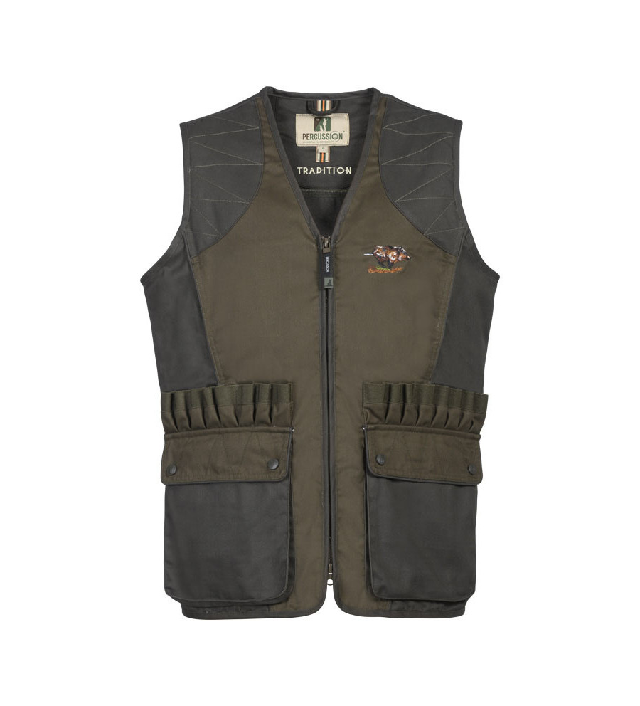 Gilet chasse tradition brode