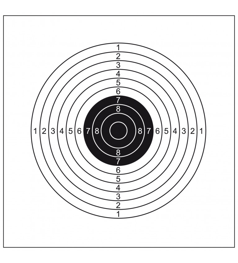 Cibles cartonnées 14 x 14 cm 