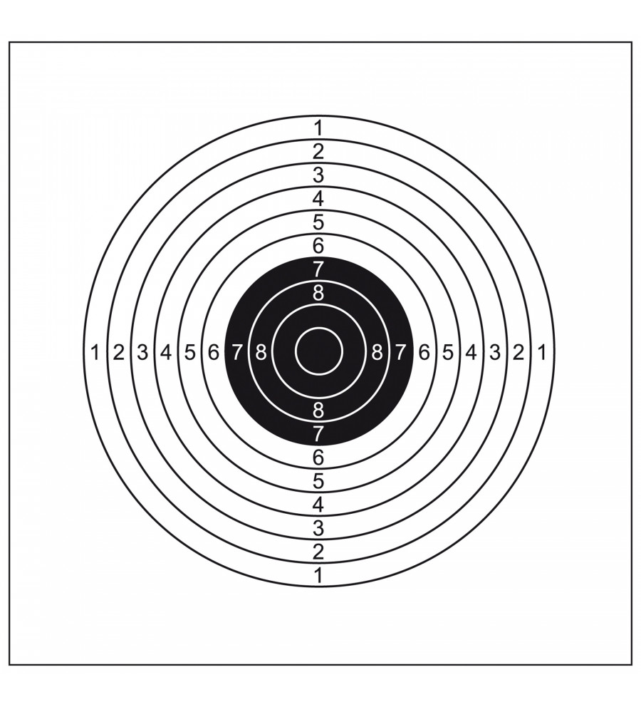Cibles cartonnées 14 x 14 cm 
