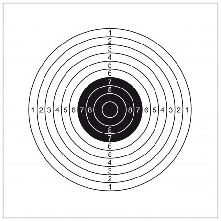 Cibles cartonnées 14 x 14 cm 