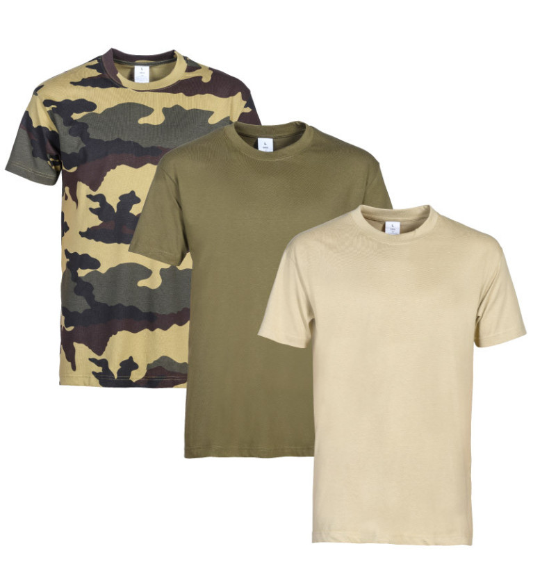 Pack de 3 t-shirts dont 1 camo