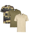 Pack de 3 t-shirts dont 1 camo