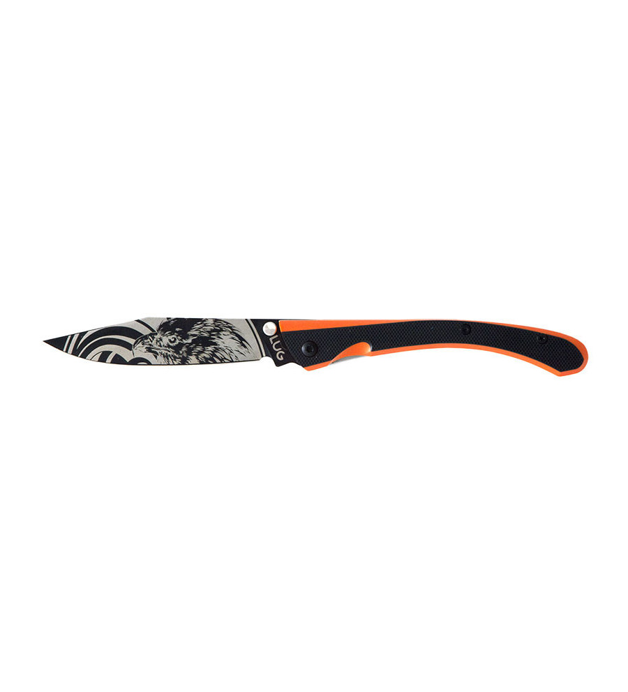 Couteau Lug C63 Loup Noir/Orange 8 cm 