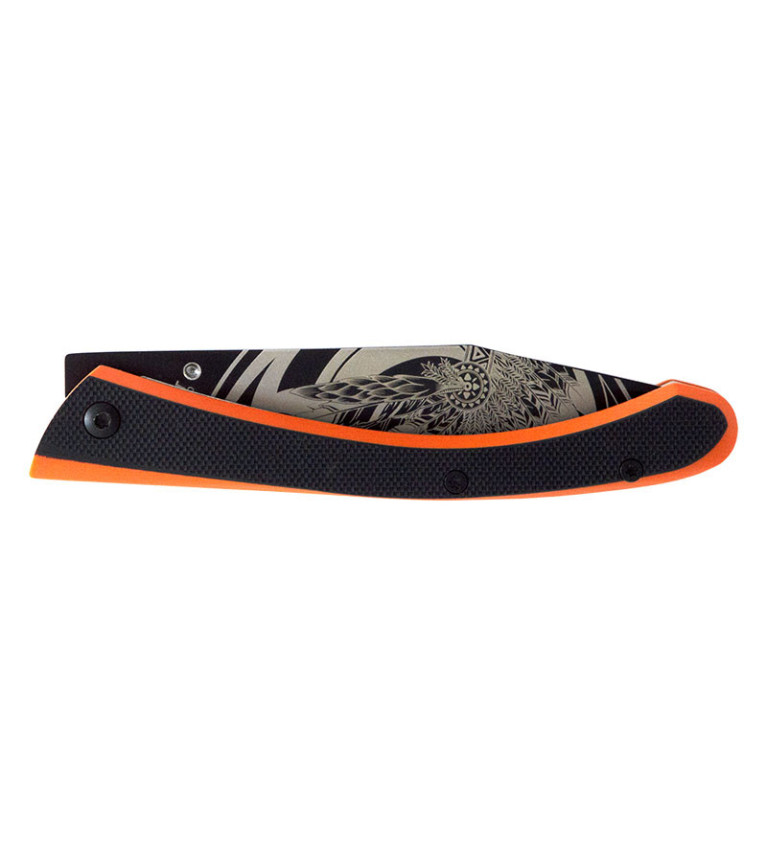 Couteau Lug C63 Bad Boy Noir/Orange 8 cm 