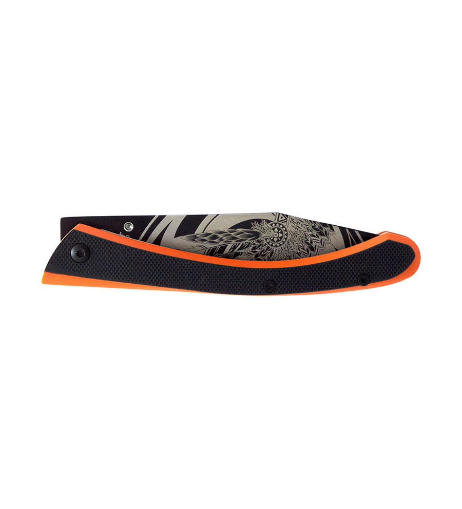 Couteau Lug C63 Bad Boy Noir/Orange 8 cm 