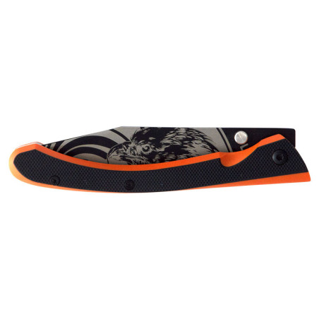 Couteau Lug C63 Loup Noir/Orange 8 cm 