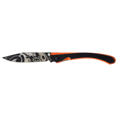 Couteau Lug C63 Bad Boy Noir/Orange 8 cm 