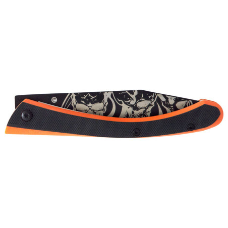 Couteau Lug C63 Aigle Noir/Orange 8 cm 