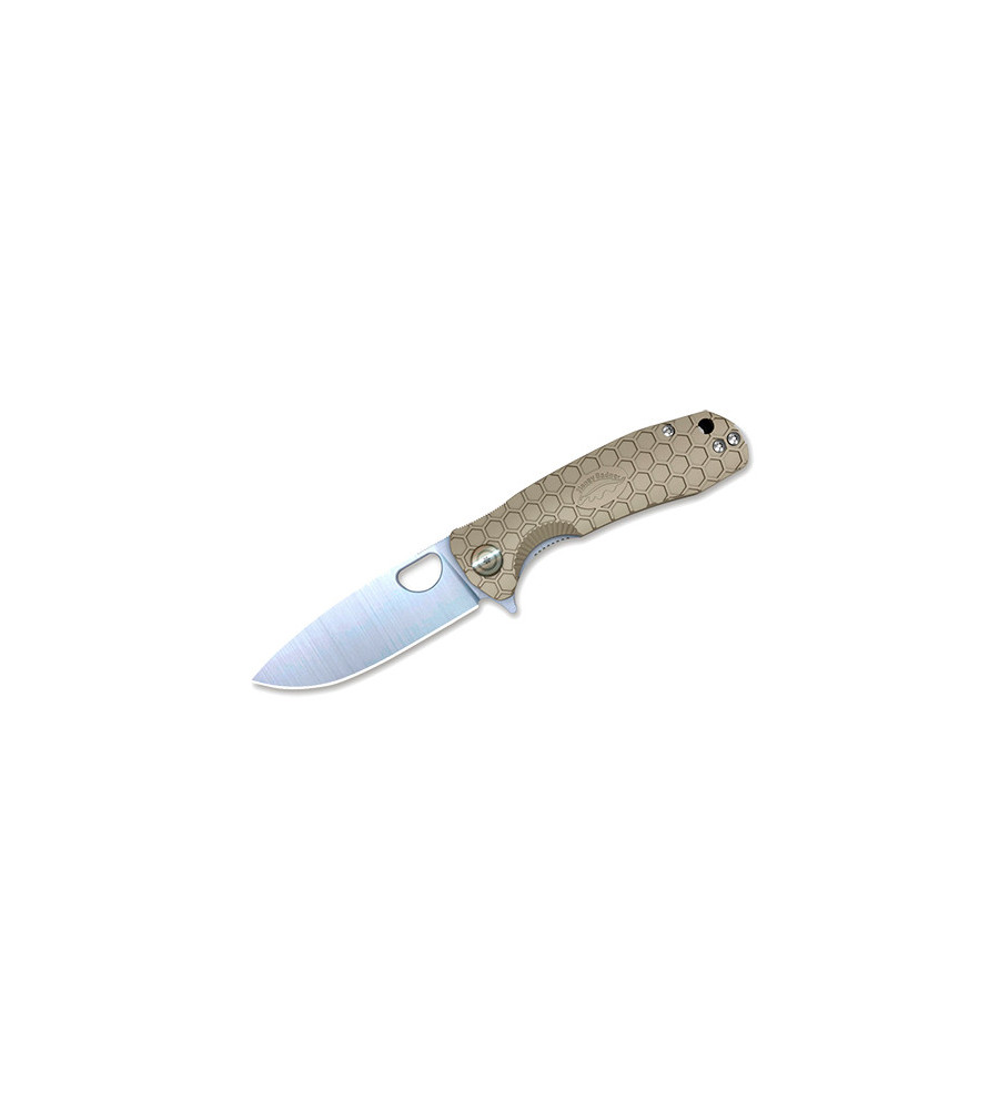 Couteau Honey Badger Flipper D2 Large Tan 9,2 cm 