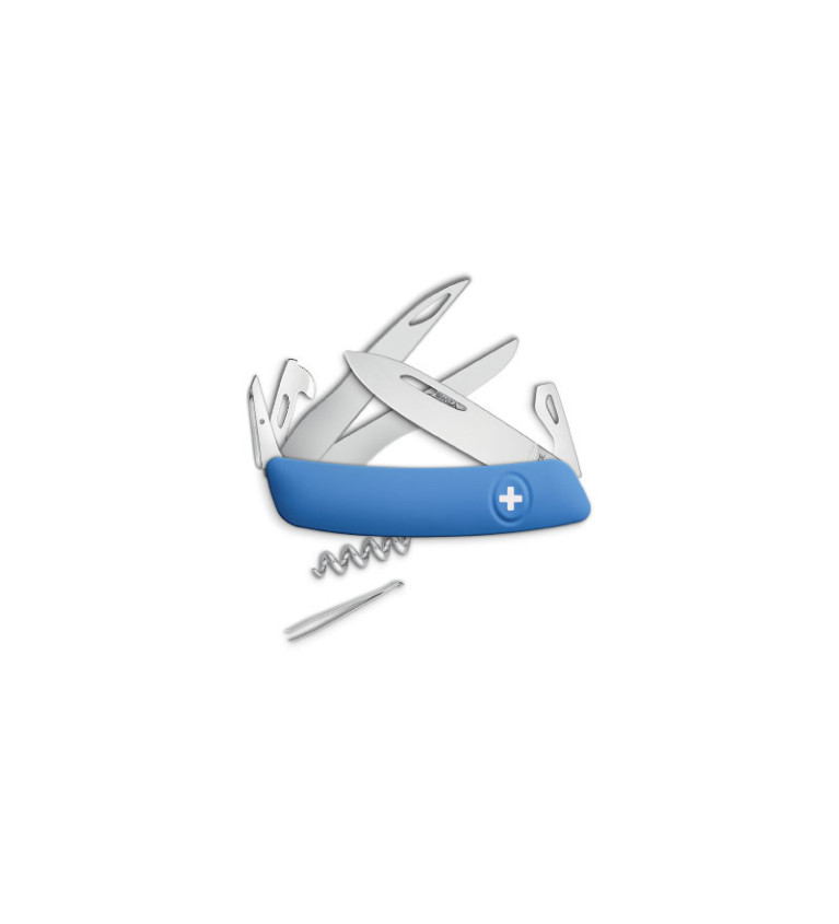 Couteaux suisses Swiza D07 Scissors, bleu 7,5 cm 