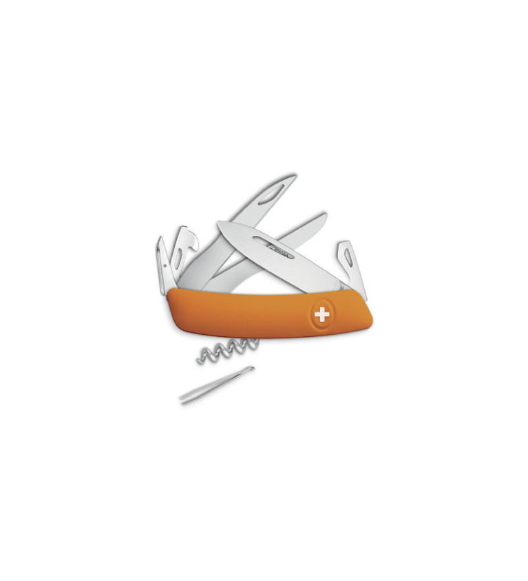 Couteaux suisses Swiza D07 Scissors, orange 7,5 cm 