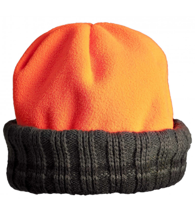 Bonnet Bob Polarfleece réversible vert orange 