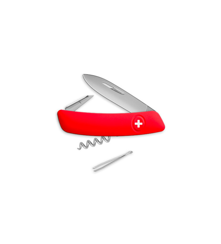 Couteaux suisses Swiza D01 Rouge matte 7,5 cm 