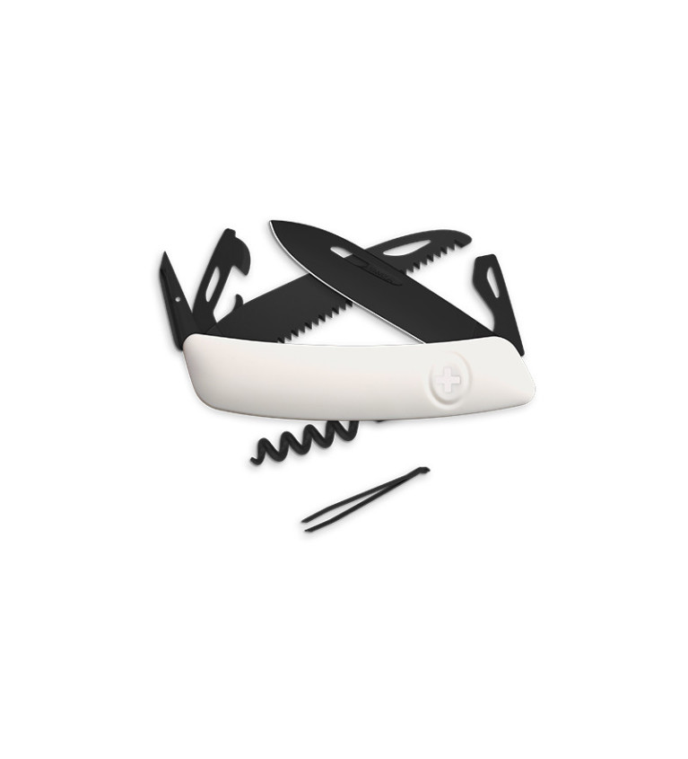 Couteaux suisses Swiza D05 ALLBLACK, Blanc 7,5 cm 