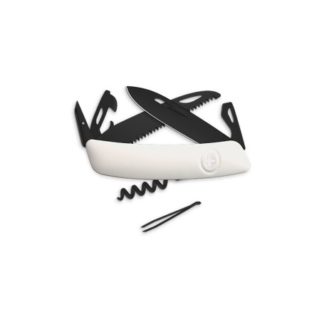 Couteaux suisses Swiza D05 ALLBLACK, Blanc 7,5 cm 