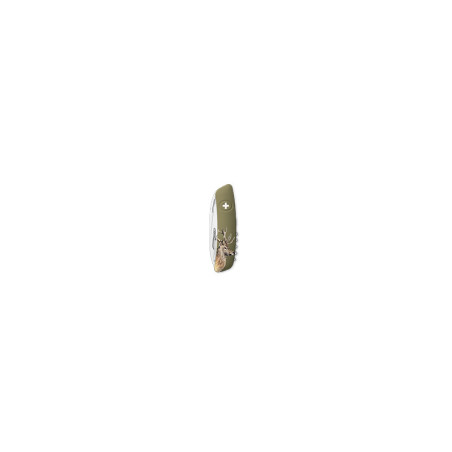 Couteaux suisses Swiza D05, olive, impression Cerf 7,5 cm 