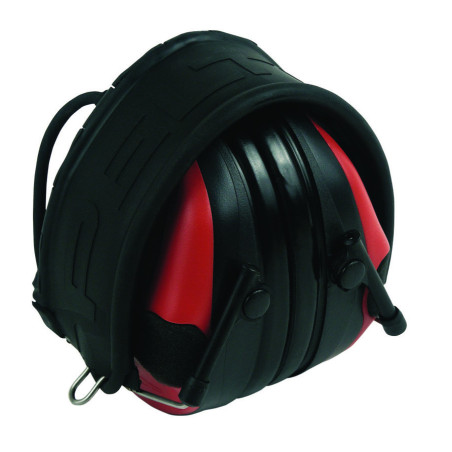 Casque aero Peltor sporttac coquilles noires/rouges 