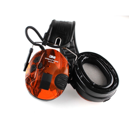 Casque aero Peltor sporttac coquilles orange camo et kit gel 