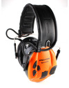 Casque aero Peltor sporttac coquilles orange camo et kit gel 