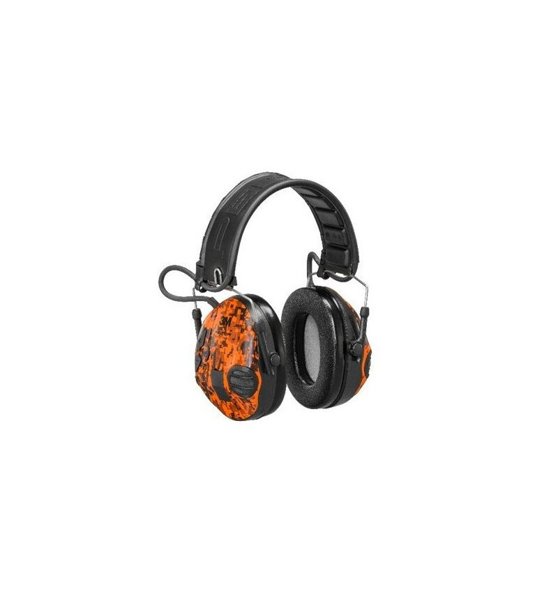 Casque aero Peltor sporttac coquilles vert/orange digital camo 