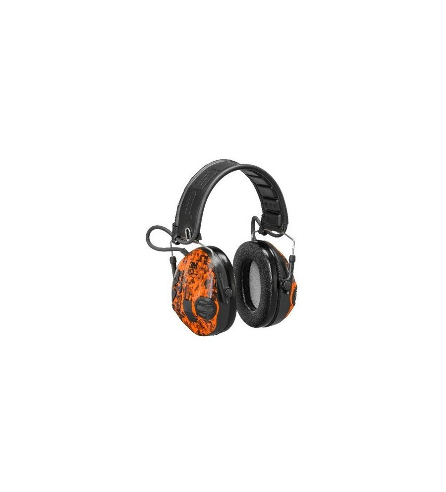 Casque aero Peltor sporttac coquilles vert/orange digital camo 