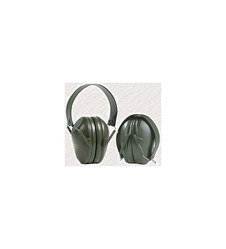 Casque Peltor anti bruit vert militaire avec serre-tete pliable  