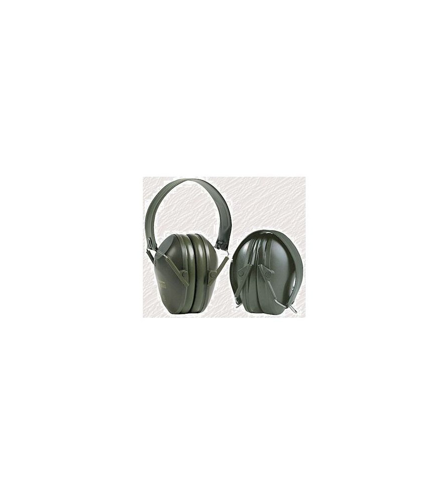 Casque Peltor anti bruit vert militaire avec serre-tete pliable  