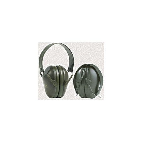 Casque Peltor anti bruit vert militaire avec serre-tete pliable  