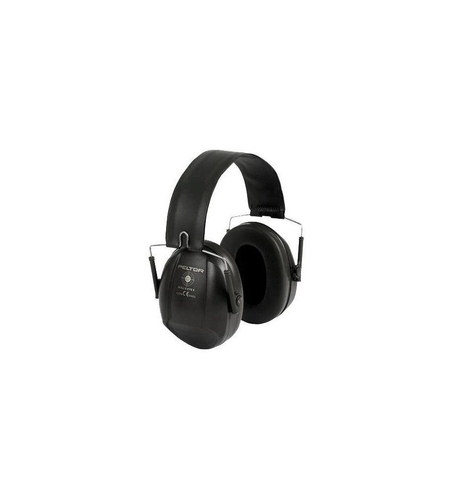 Casque Peltor bull'eye i noir avec serre-tete pliable 