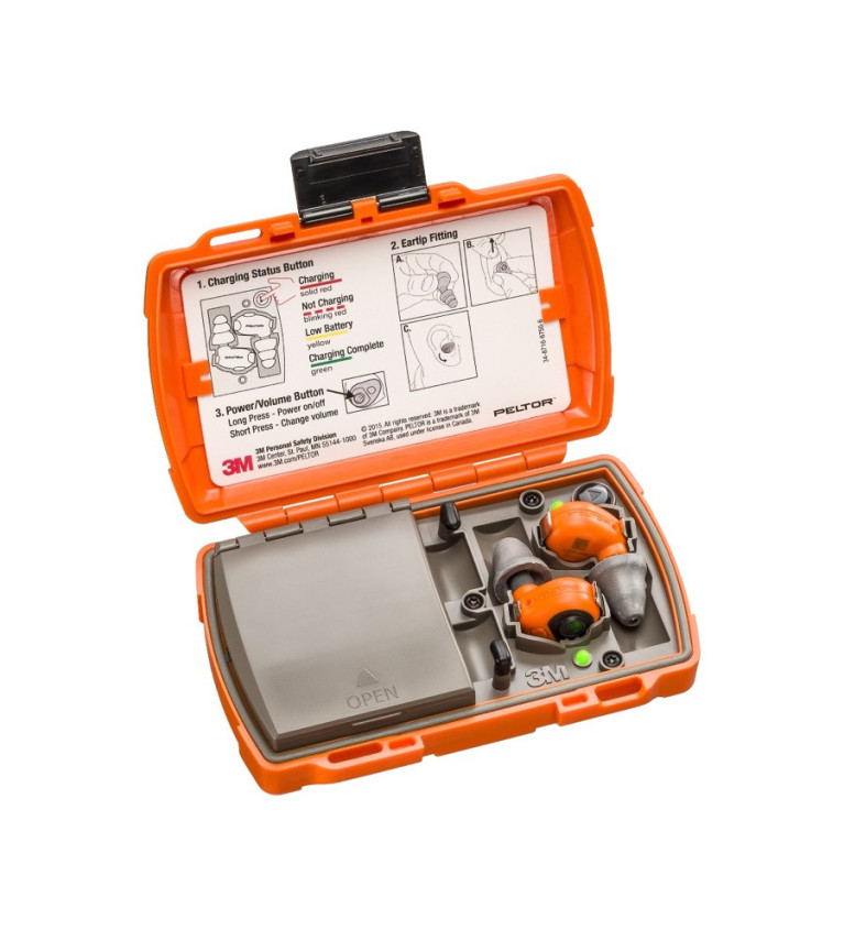 Kit de protection auditive lep 200 chasse rechargeable orange 