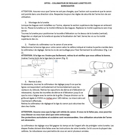 Collimateur de réglage tous calibres 