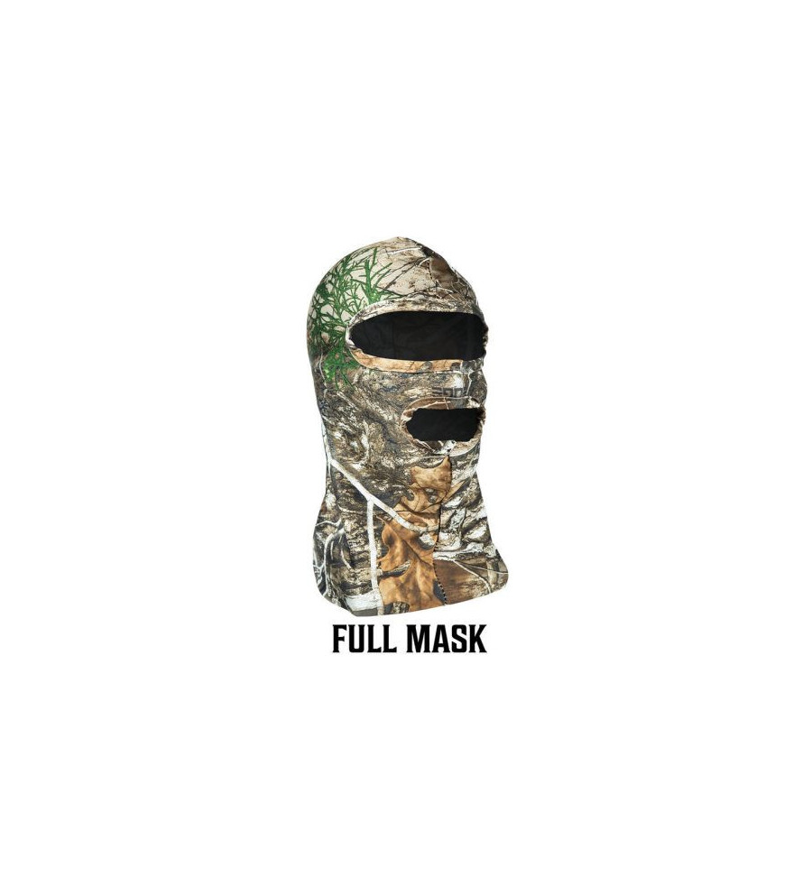 Cagoule stretch avec trou de bouche camo realtree edge 