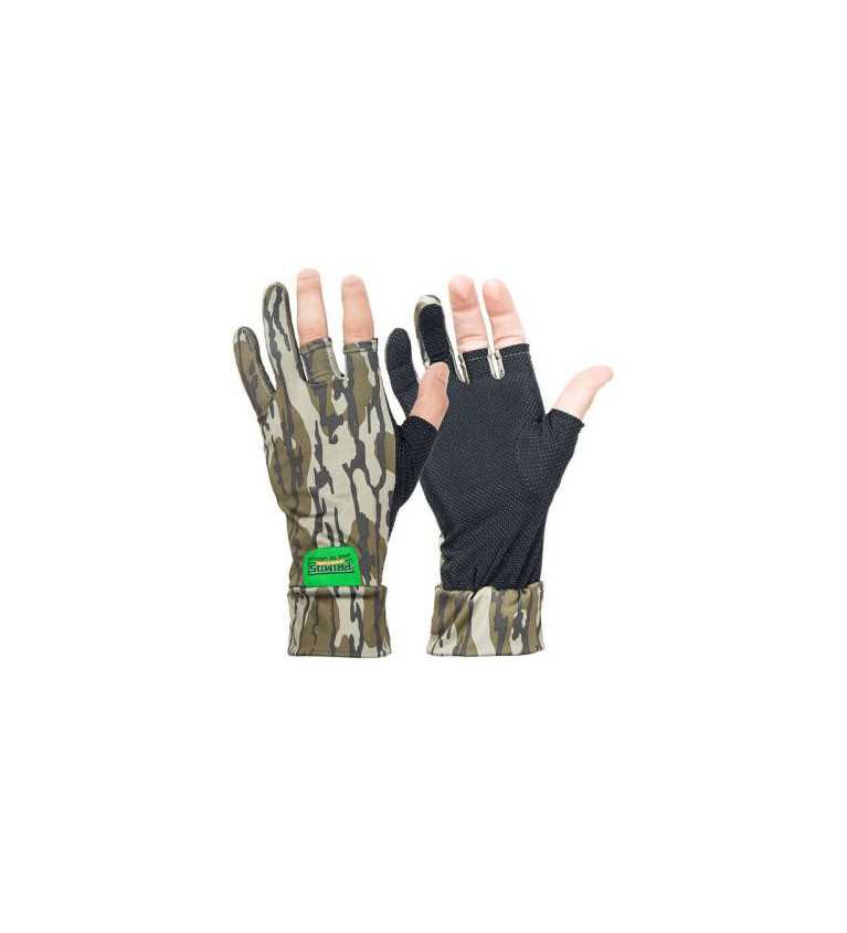 Gants stretch anti-derapants 3 doigts decouverts camo mossy oak bottomland 