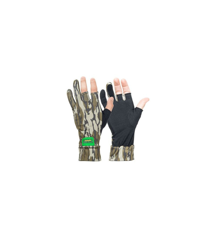 Gants stretch anti-derapants 3 doigts decouverts camo mossy oak bottomland 