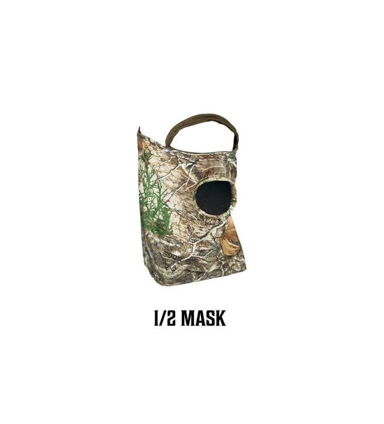 Masque 1/2 visage stretch avec trou de bouche camo realtree edge 