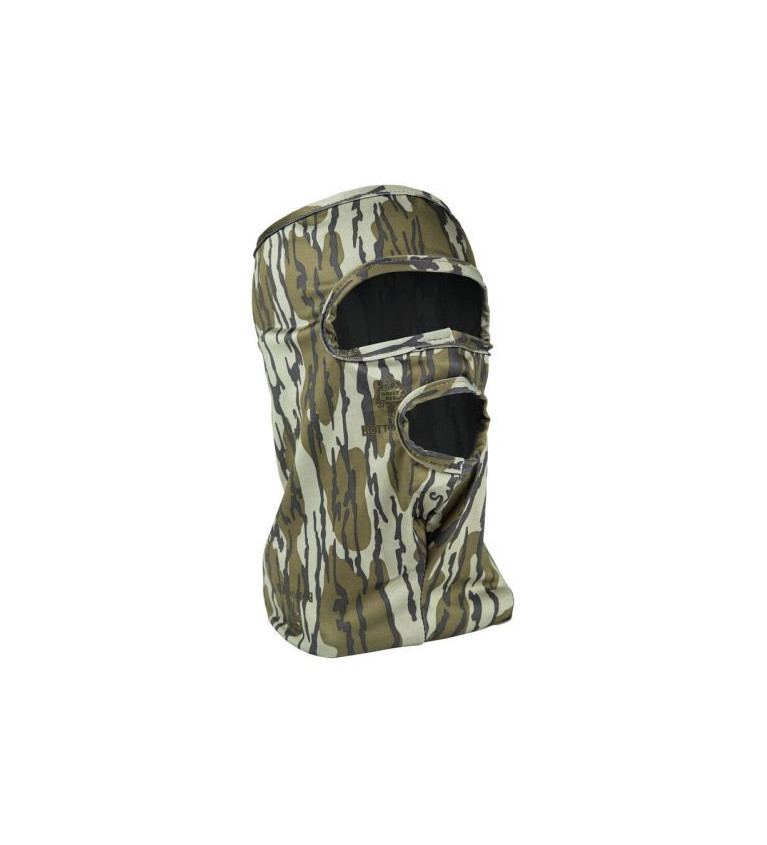 Masque 3/4 visage stretch avec trou de bouche camo mossy oak bottomland 