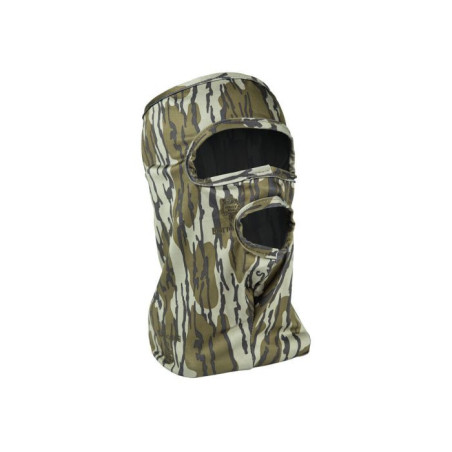 Masque 3/4 visage stretch avec trou de bouche camo mossy oak bottomland 