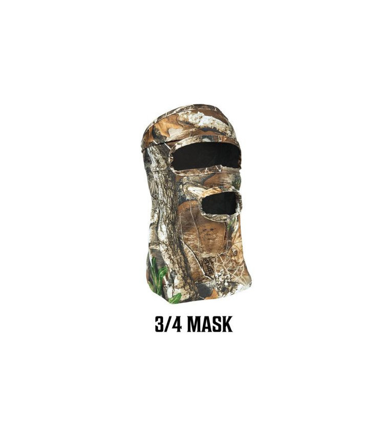 Masque 3/4 visage stretch avec trou de bouche camo realtree edge 