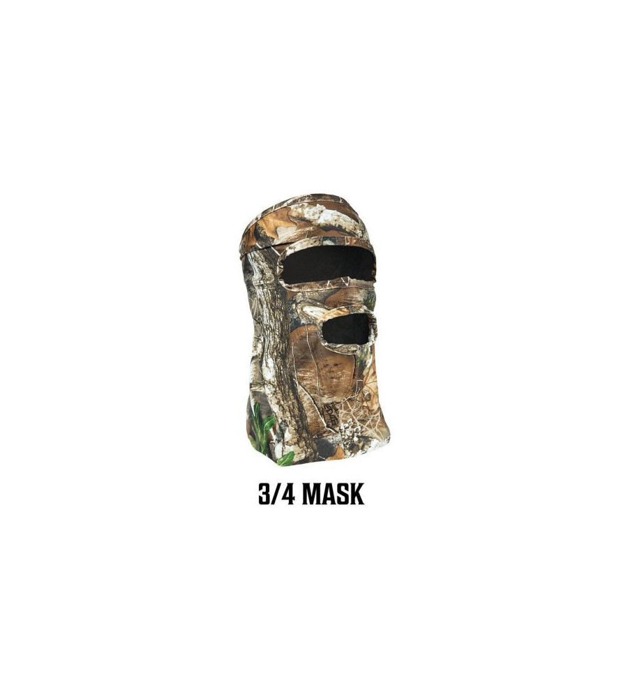 Masque 3/4 visage stretch avec trou de bouche camo realtree edge 