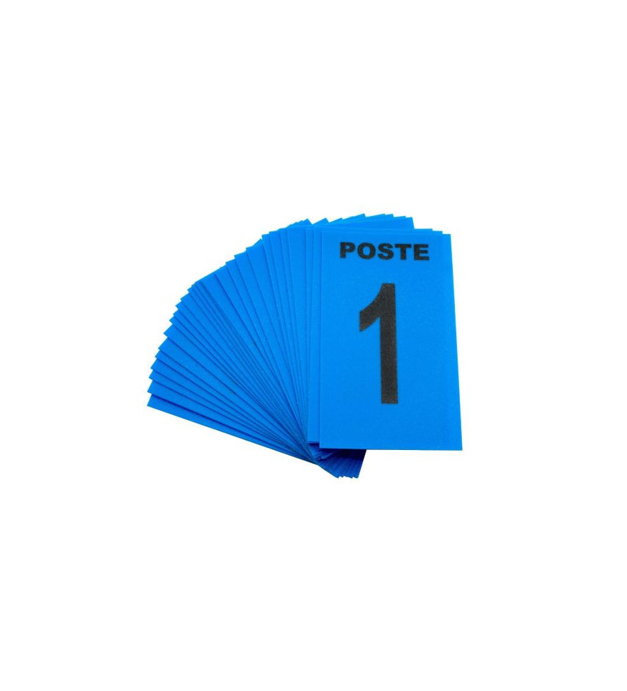 Jeu de 24 cartes de poste bleu + 3 neutres bleu 