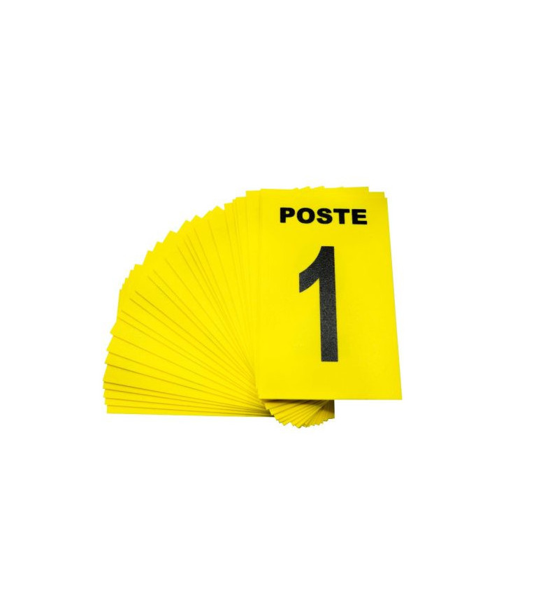 Jeu de 24 cartes de poste jaune + 3 neutres jaune 