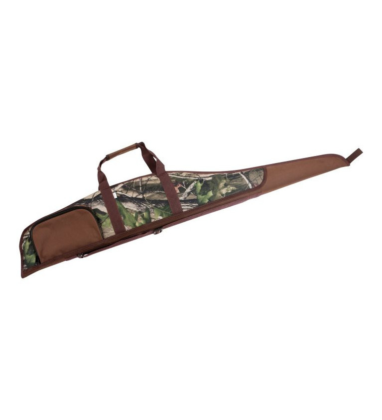 Etui carabine chandon 120 cm marron et camo sous-bois avec poche 