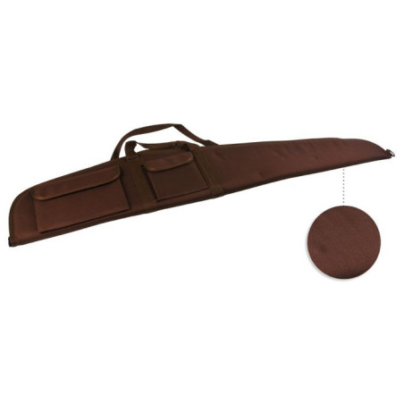 Etui carabine chazot 120 cm marron avec poche 