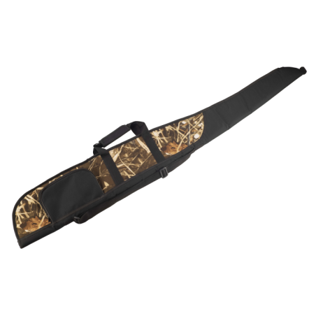 Etui fusil champs avec poche 140 cm camo roseaux 