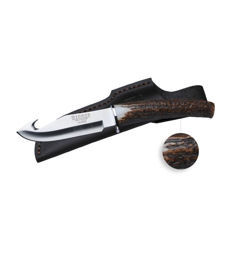 Couteau chasse skinner lame de 11 cm manche cerf 