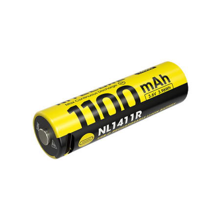 Accu Li-ion 14500 - Capacité 1100mAh 