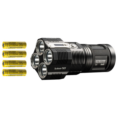 Lampe torche Tiny Monster 28BI + Accus - 6000Lm 