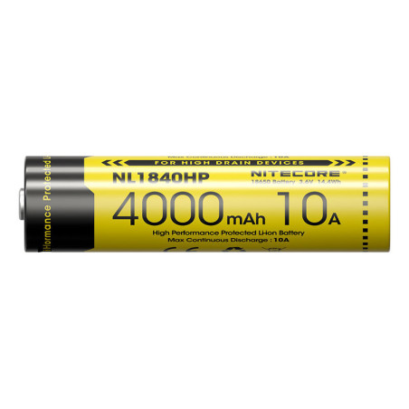 Accu Li-ion 18650 Hautes Performances 10A - Capacité 4000mAh 